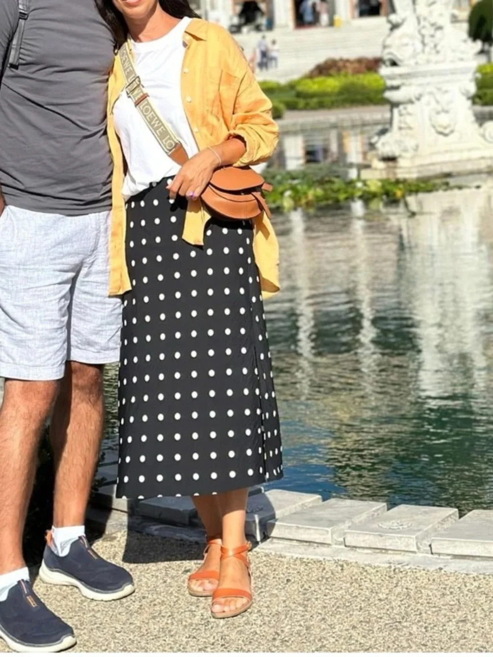 Madewell The Layton Midi Slip Skirt Polka Dot True Black - Picture 3 of 10